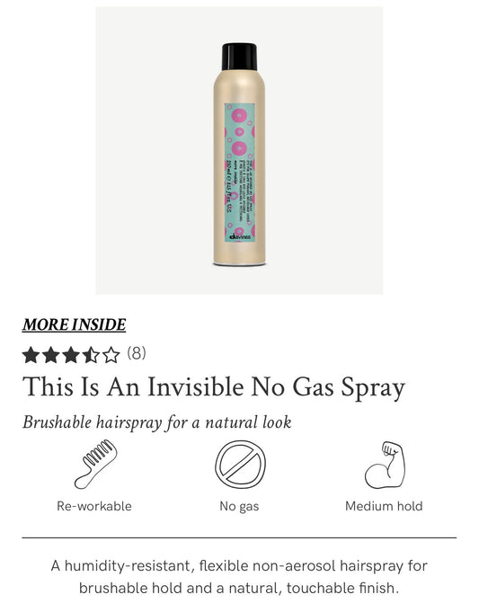 This is an Invisible No Gas Spray - Humidity Resistant