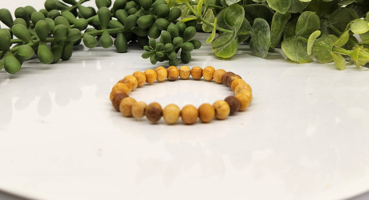Palo Santo Stretchable Bracelet 6mm Beads--Sustainable