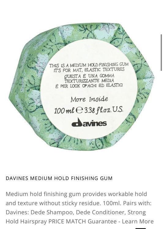 This is a Medium Hold Finishing Gum For creating sleek styles and defined texture with medium hold