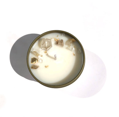 Coconut Soiel Candle Soy wax Quartz infused Summer Scents