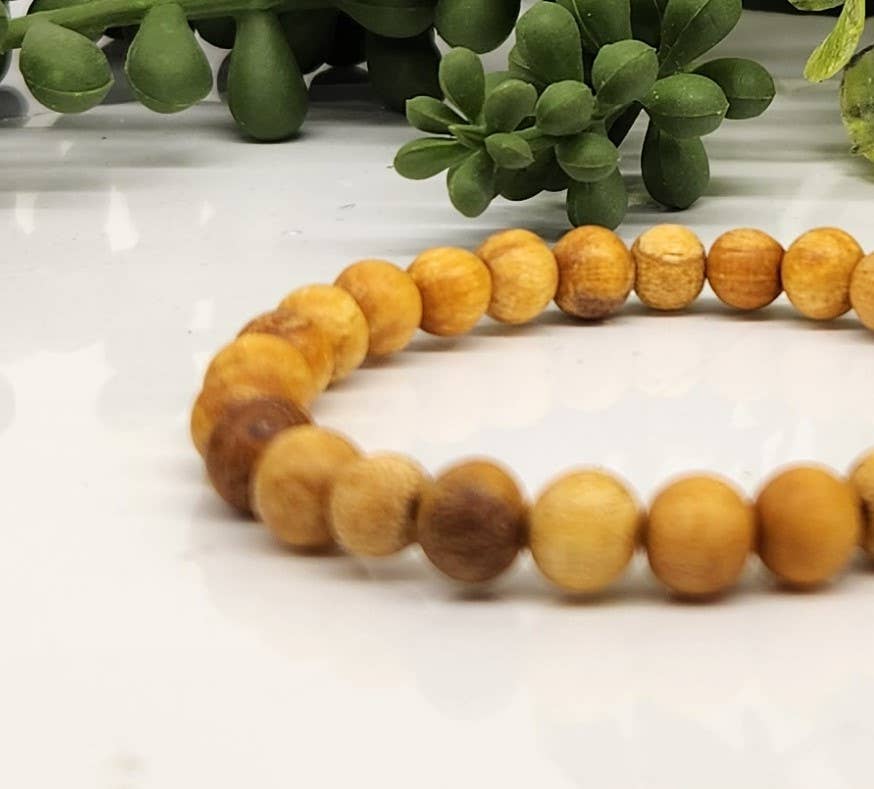 Palo Santo  Stretchable Bracelet 6mm Beads--Sustainable